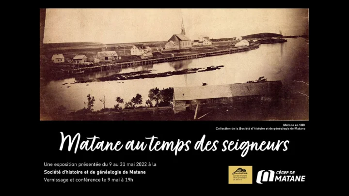 Image d'une conférence à la société de généalogie et d'histoire de Matane