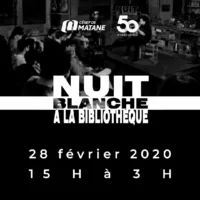 Image d'invitation à la nuit blanche de la bibliothèque