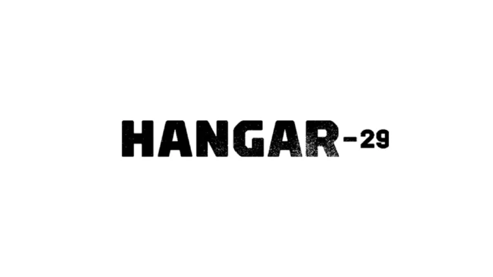 Image décorative avec le logo de Hangar-19