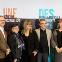 Le maire de Matane, avec l'équipe de direction du cégep, du CDRIN et DEM